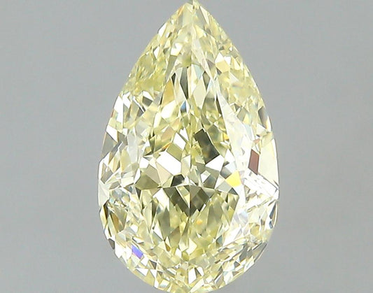 GIA 1.21 Fancy Light Yellow-VVS2 Pear Diamond