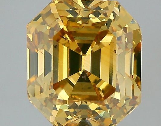 GIA 4.27 Fancy Deep Brownish Yellow-SI1 Emerald Diamond