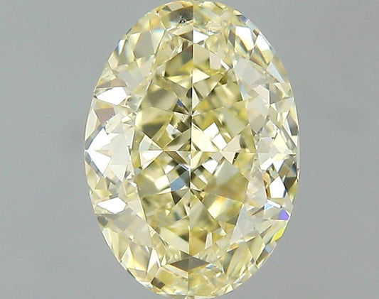 GIA 1.03 Fancy Light Yellow-VVS1 Oval Diamond