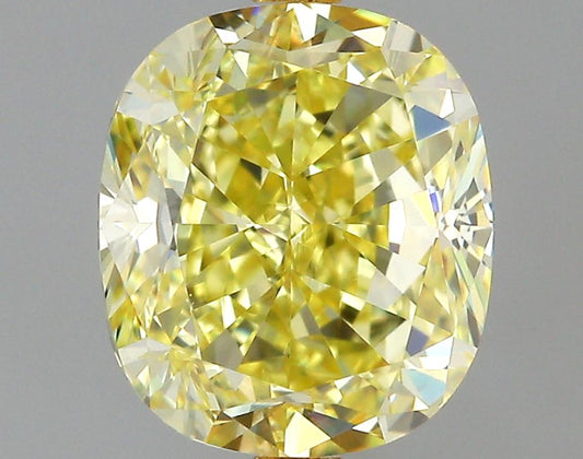 GIA 1.08 Fancy Yellow-VVS2 Cushion Diamond