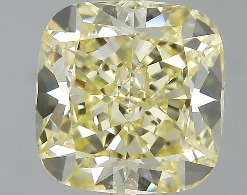 GIA 1.61 Fancy Light Yellow-VVS1 Cushion Diamond