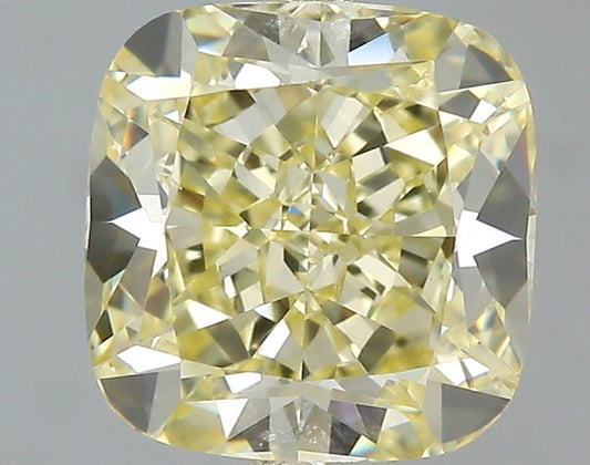 GIA 1.61 Fancy Light Yellow-VVS1 Cushion Diamond