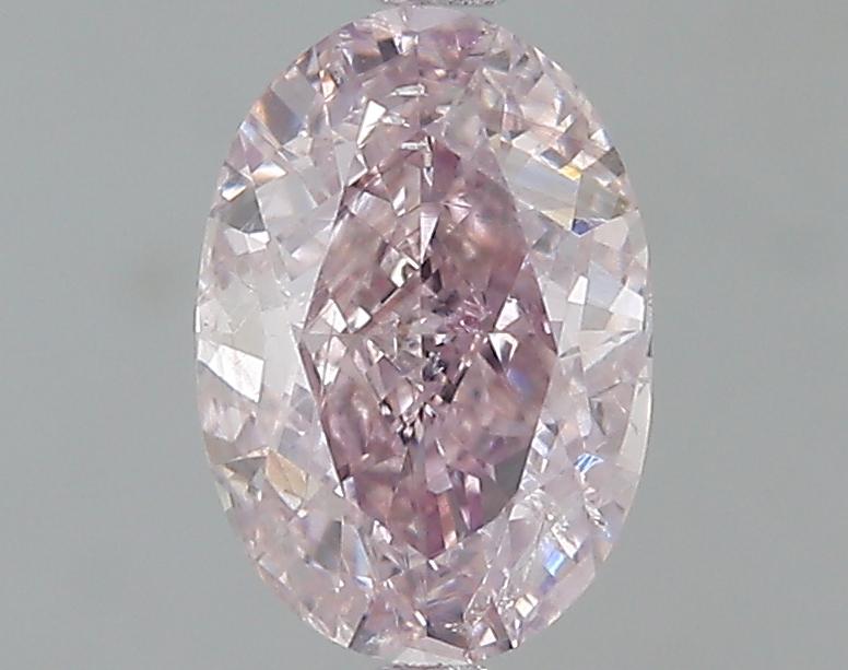 GIA 0.73 Fancy Purplish Pink-I1 Oval Diamond
