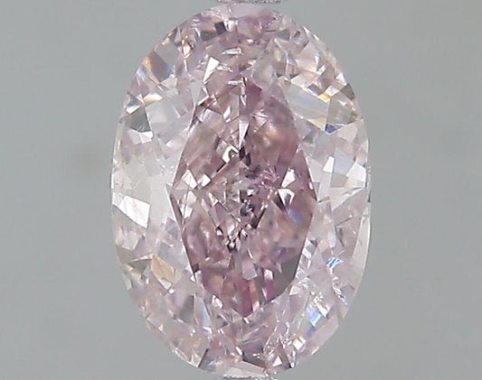 GIA 0.73 Fancy Purplish Pink-I1 Oval Diamond