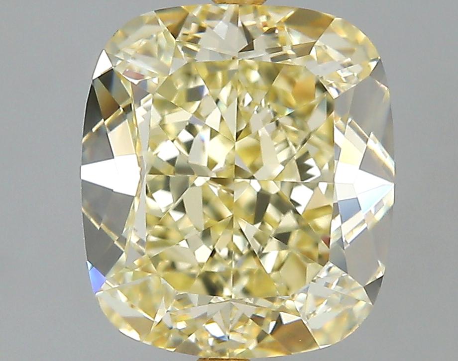 GIA 3.14 Fancy Light Yellow-IF Cushion Diamond