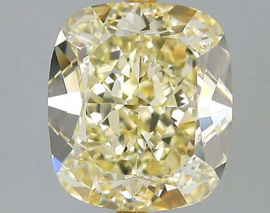 GIA 3.14 Fancy Light Yellow-IF Cushion Diamond