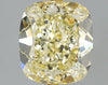 GIA 3.14 Fancy Light Yellow-IF Cushion Diamond