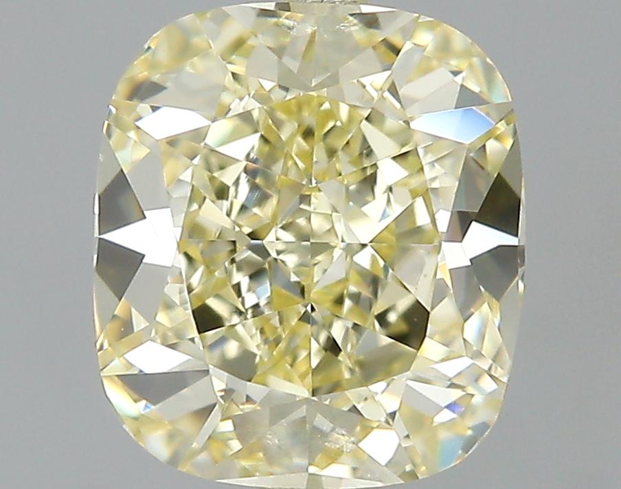 GIA 1.24 Fancy Light Yellow-VVS1 Cushion Diamond