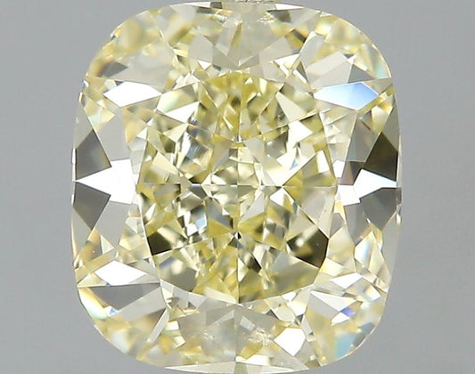 GIA 1.24 Fancy Light Yellow-VVS1 Cushion Diamond