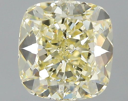 GIA 1.11 Fancy Light Yellow-IF Cushion Diamond