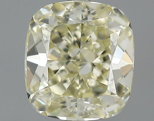 GIA 0.93 Fancy Light Yellow-VVS2 Cushion Diamond