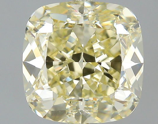 GIA 2.02 Fancy Light Yellow-VVS2 Cushion Diamond