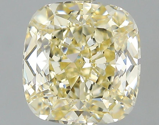GIA 1.61 Fancy Light Yellow-VVS1 Cushion Diamond