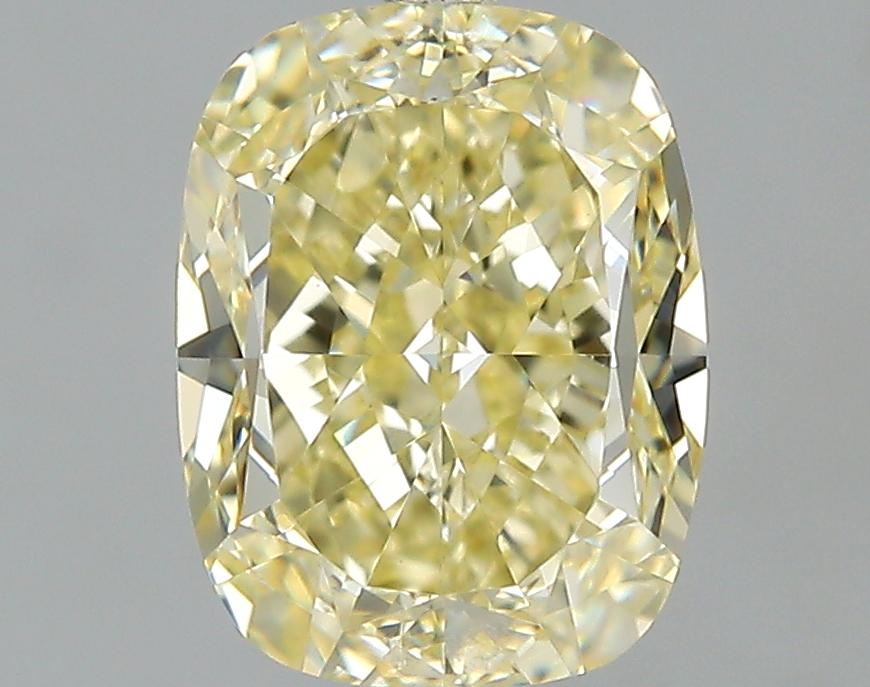 GIA 1.46 Fancy Light Yellow-VVS2 Cushion Diamond