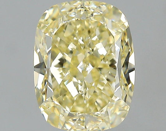 GIA 1.46 Fancy Light Yellow-VVS2 Cushion Diamond