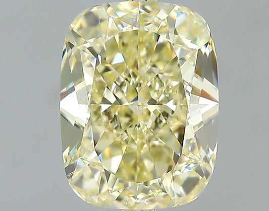 GIA 1.54 Fancy Light Yellow-VVS1 Cushion Diamond