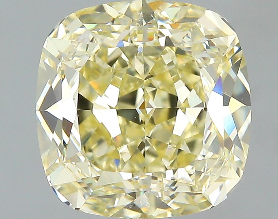 GIA 2.6 Fancy Yellow-IF Cushion Diamond