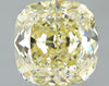 GIA 2.6 Fancy Yellow-IF Cushion Diamond