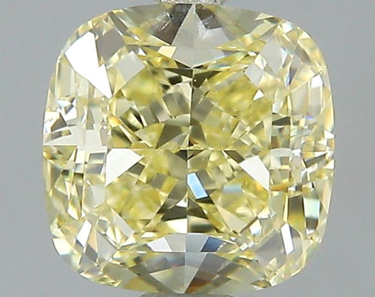 GIA 1 Fancy Light Yellow-VVS1 Cushion Diamond