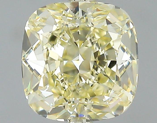 GIA 1.01 Fancy Light Yellow-VVS2 Cushion Diamond
