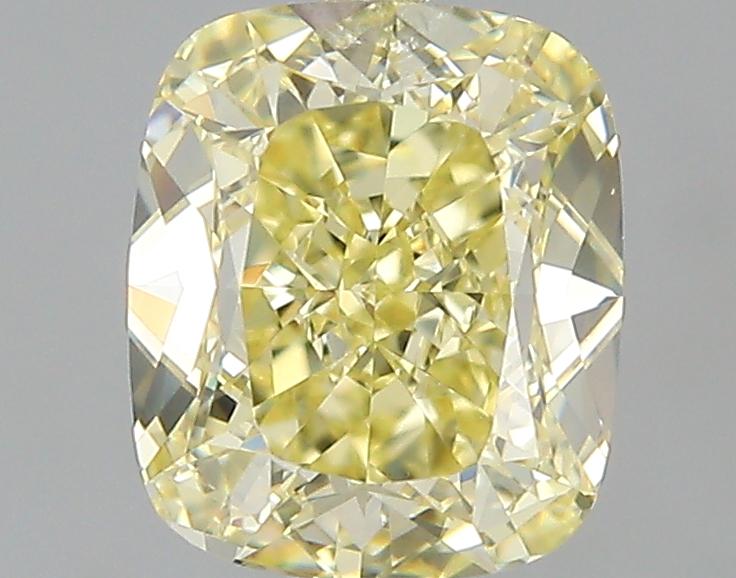 GIA 1.01 Fancy Light Yellow-VVS2 Cushion Diamond