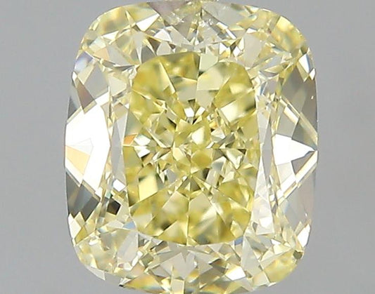 GIA 1.01 Fancy Light Yellow-VVS2 Cushion Diamond