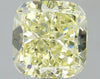 GIA 3.04 Fancy Light Yellow-SI1 Cushion Diamond