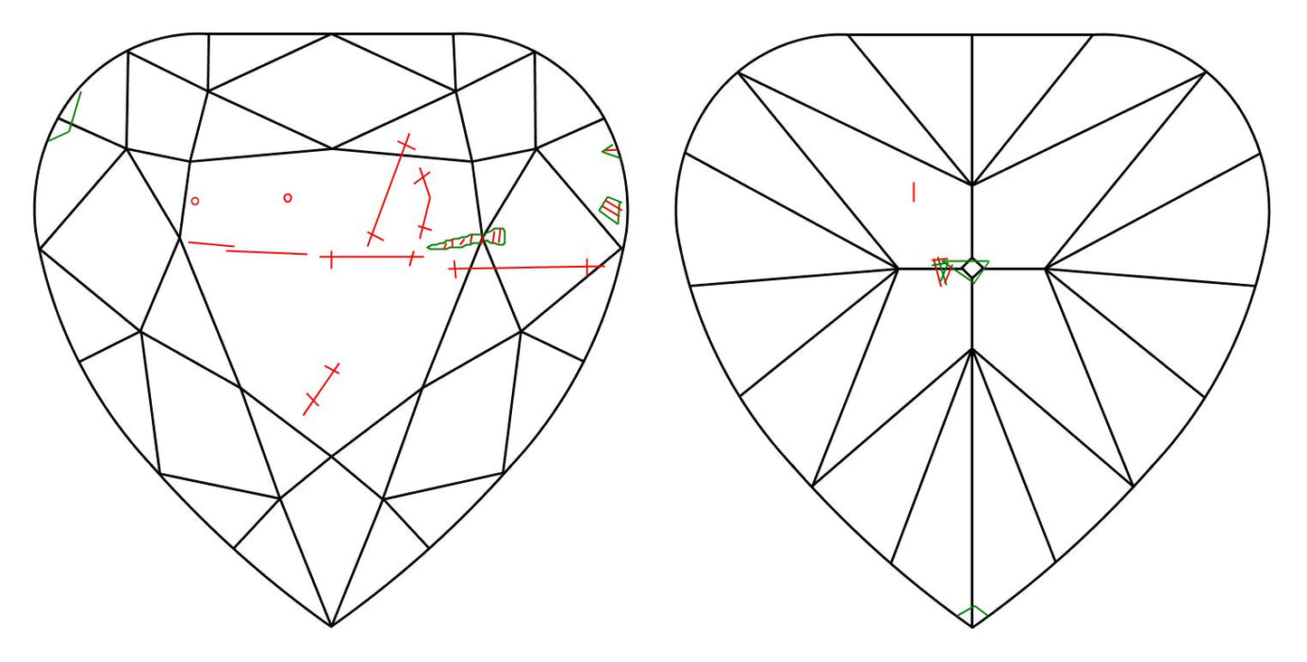GIA 0.98 F-SI2 Heart Diamond