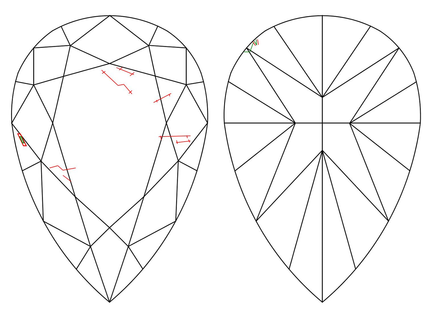 GIA 1.01 I-SI1 Pear Diamond