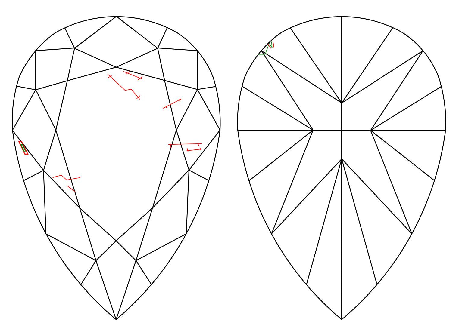 GIA 1.01 I-SI1 Pear Diamond