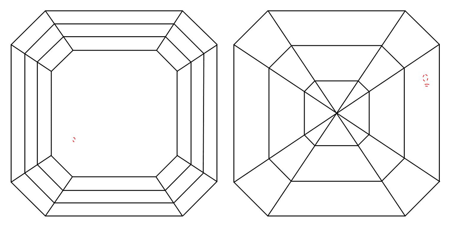 GIA 1 D-VVS2 Asscher Diamond