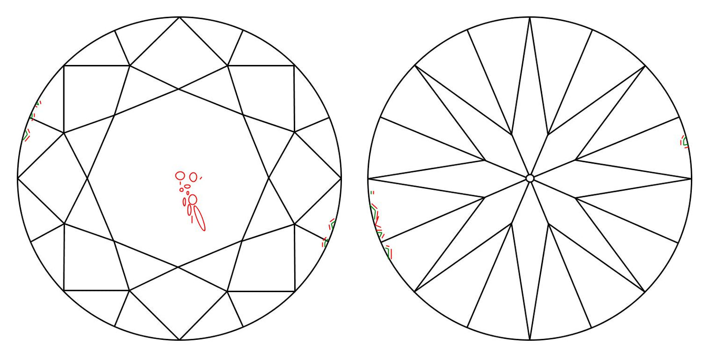 GIA 1 D-SI2 Round Diamond