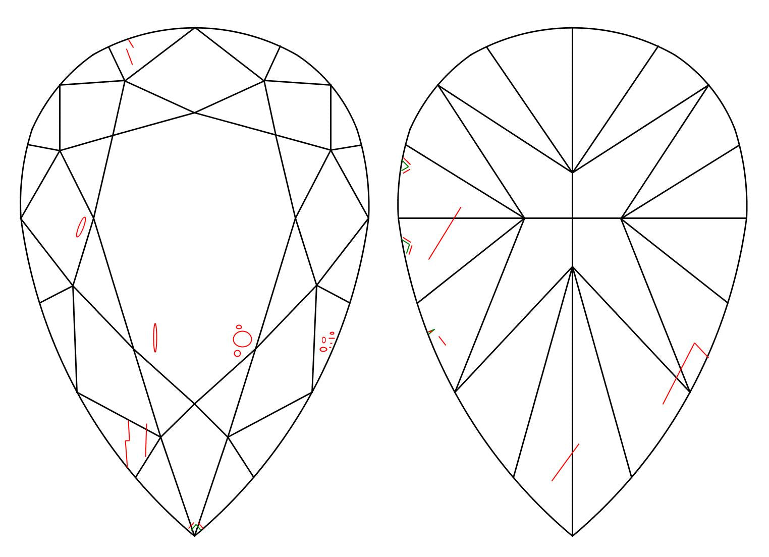 GIA 1.02 D-SI2 Pear Diamond