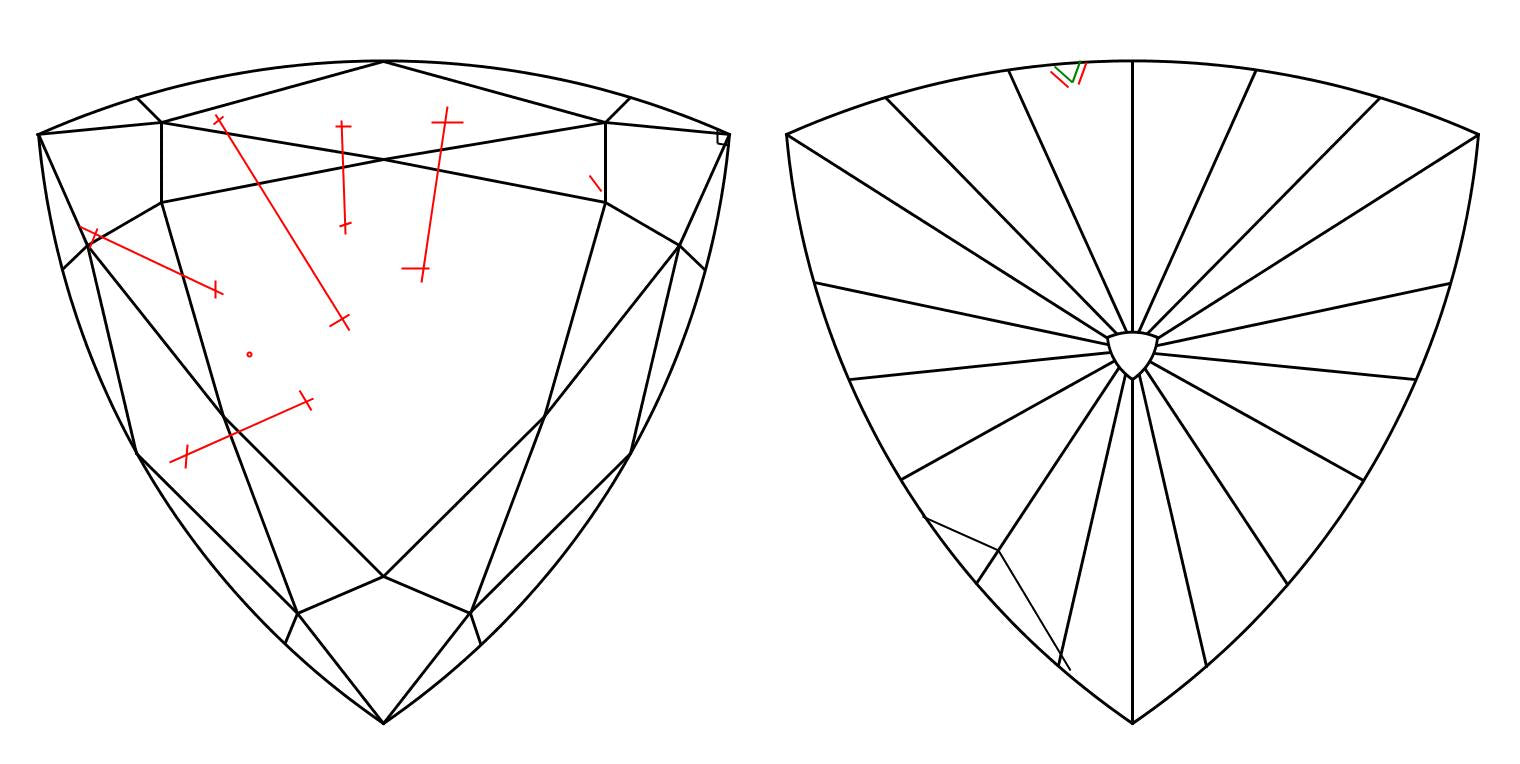 GIA 1.51 F-VS2 Triangle Diamond