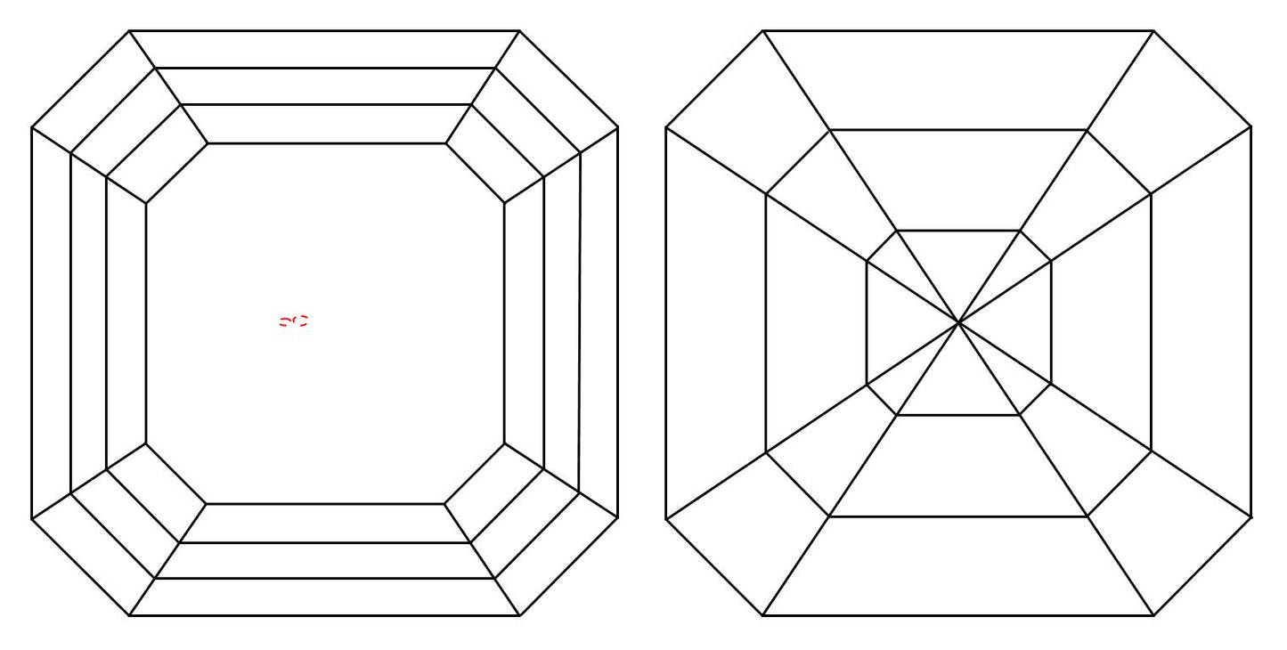 GIA 1.01 I-VVS2 Asscher Diamond