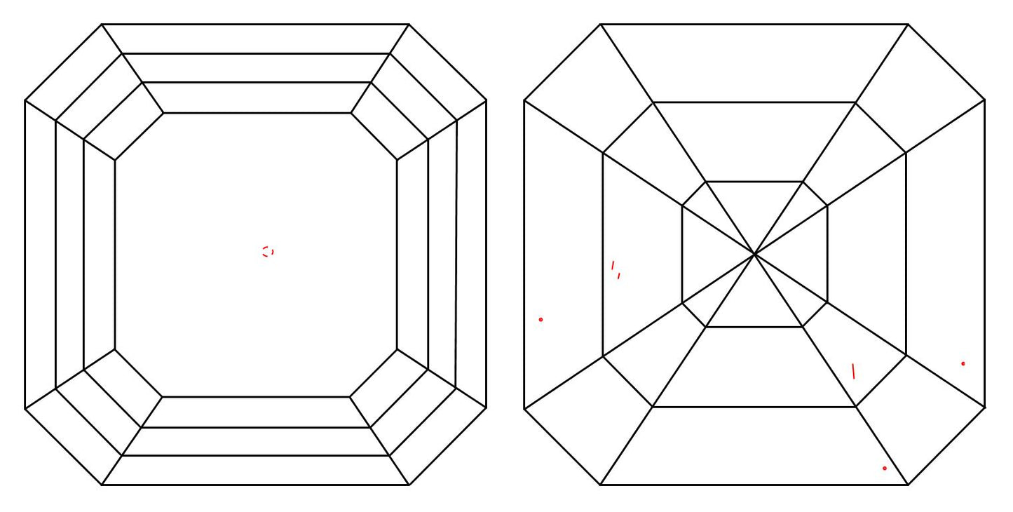 GIA 1.01 I-VVS2 Asscher Diamond