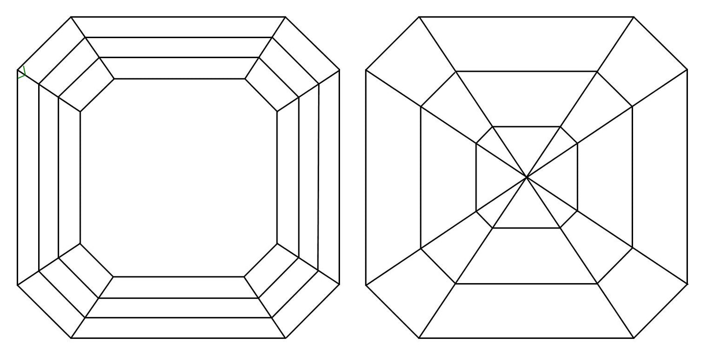 GIA 1.01 H-IF Asscher Diamond
