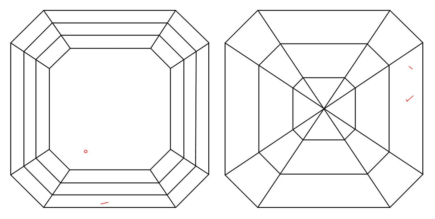GIA 1.02 D-VS1 Asscher Diamond