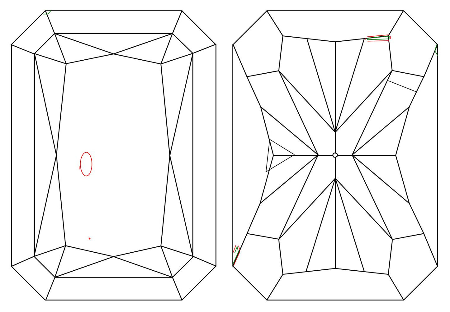 GIA 1.01 D-SI2 Radiant Diamond