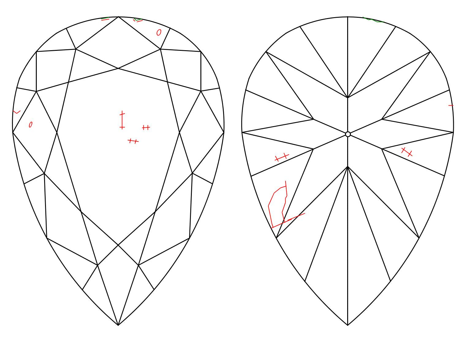 GIA 1.02 D-SI2 Pear Diamond