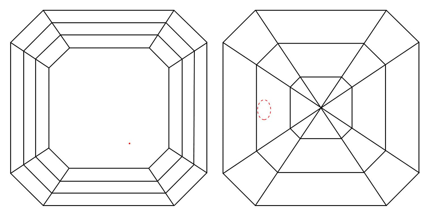 GIA 1 I-VVS2 Asscher Diamond