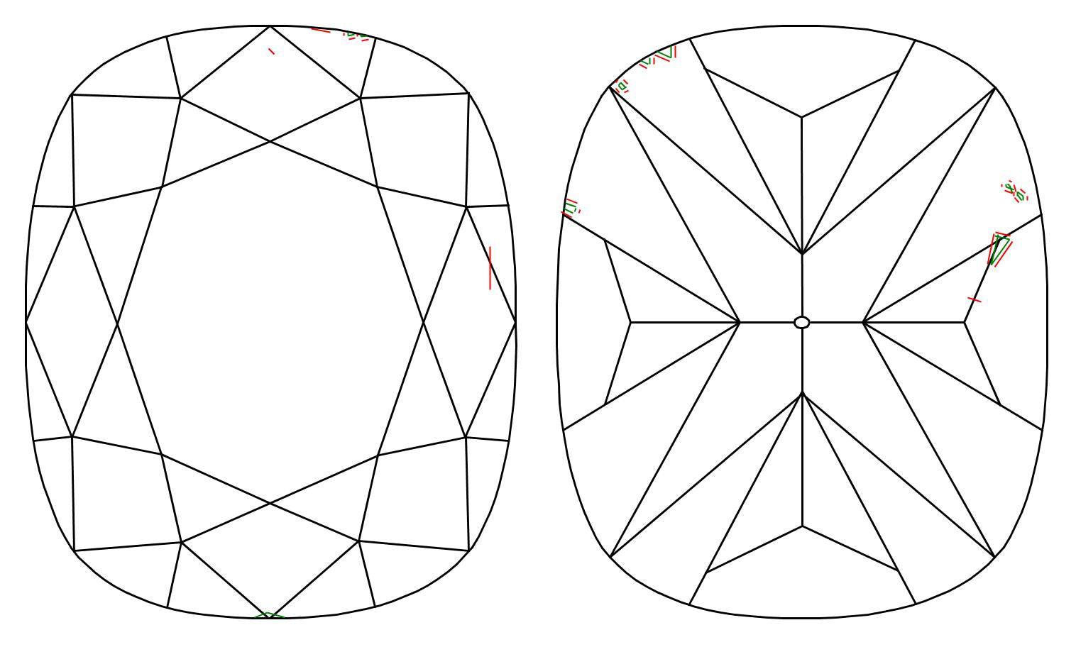 GIA 1.1 H-VVS2 Cushion Diamond