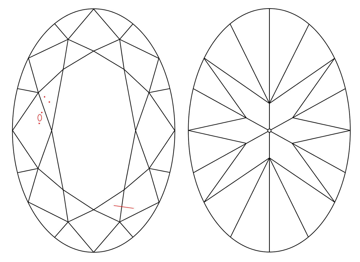 GIA 1.02 M-SI1 Oval Diamond