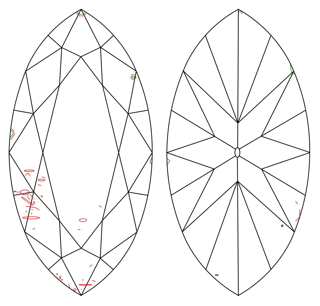 GIA 1.05 G-SI2 Marquise Diamond