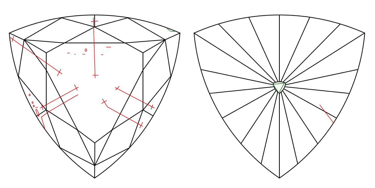 GIA 1.11 J-SI2 Triangle Diamond