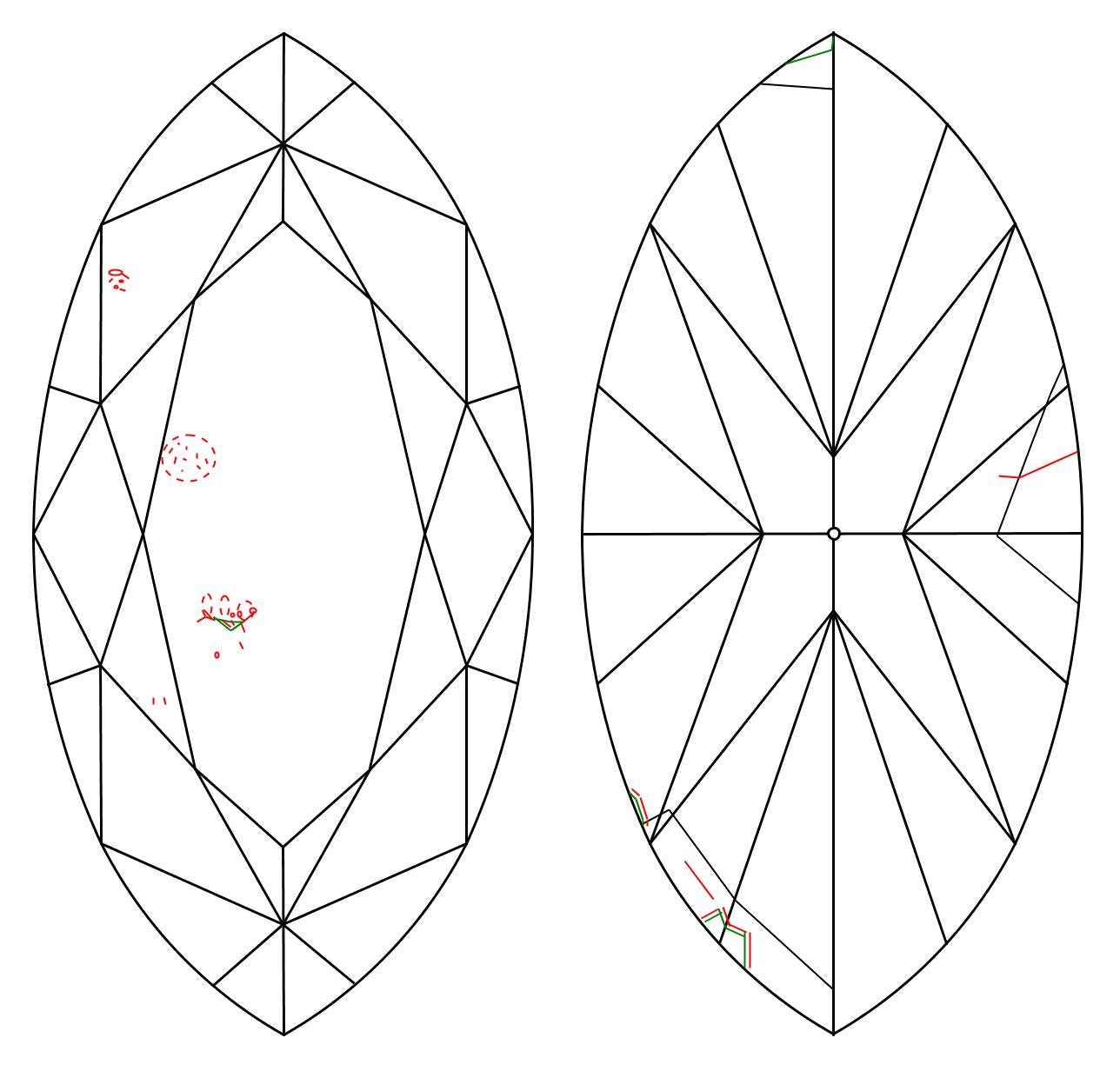GIA 1.01 F-SI1 Marquise Diamond