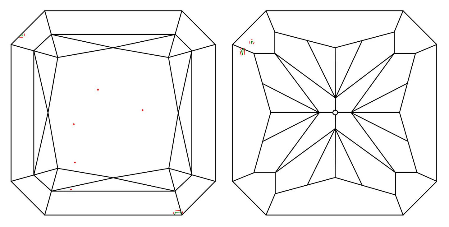 GIA 1.03 H-VVS2 Radiant Diamond