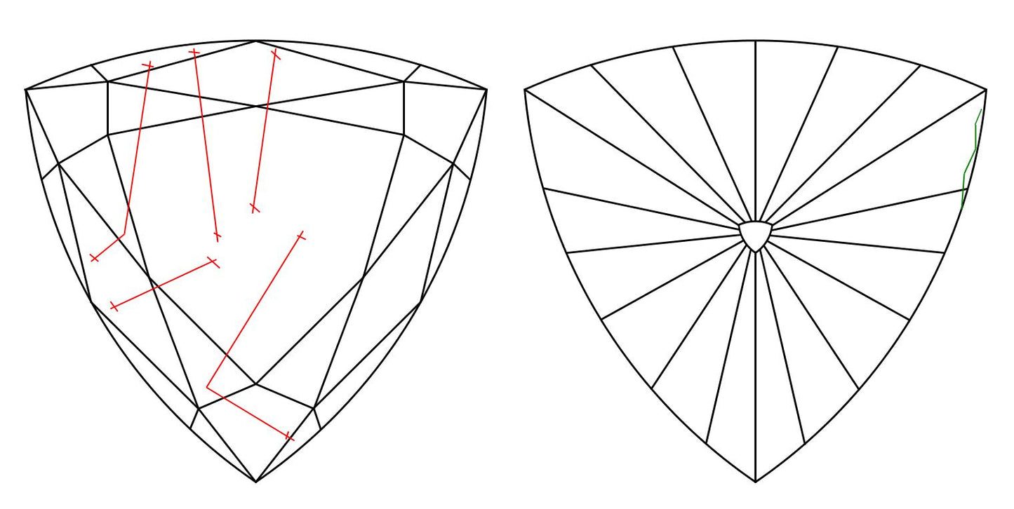 GIA 0.67 F-SI1 Triangle Diamond