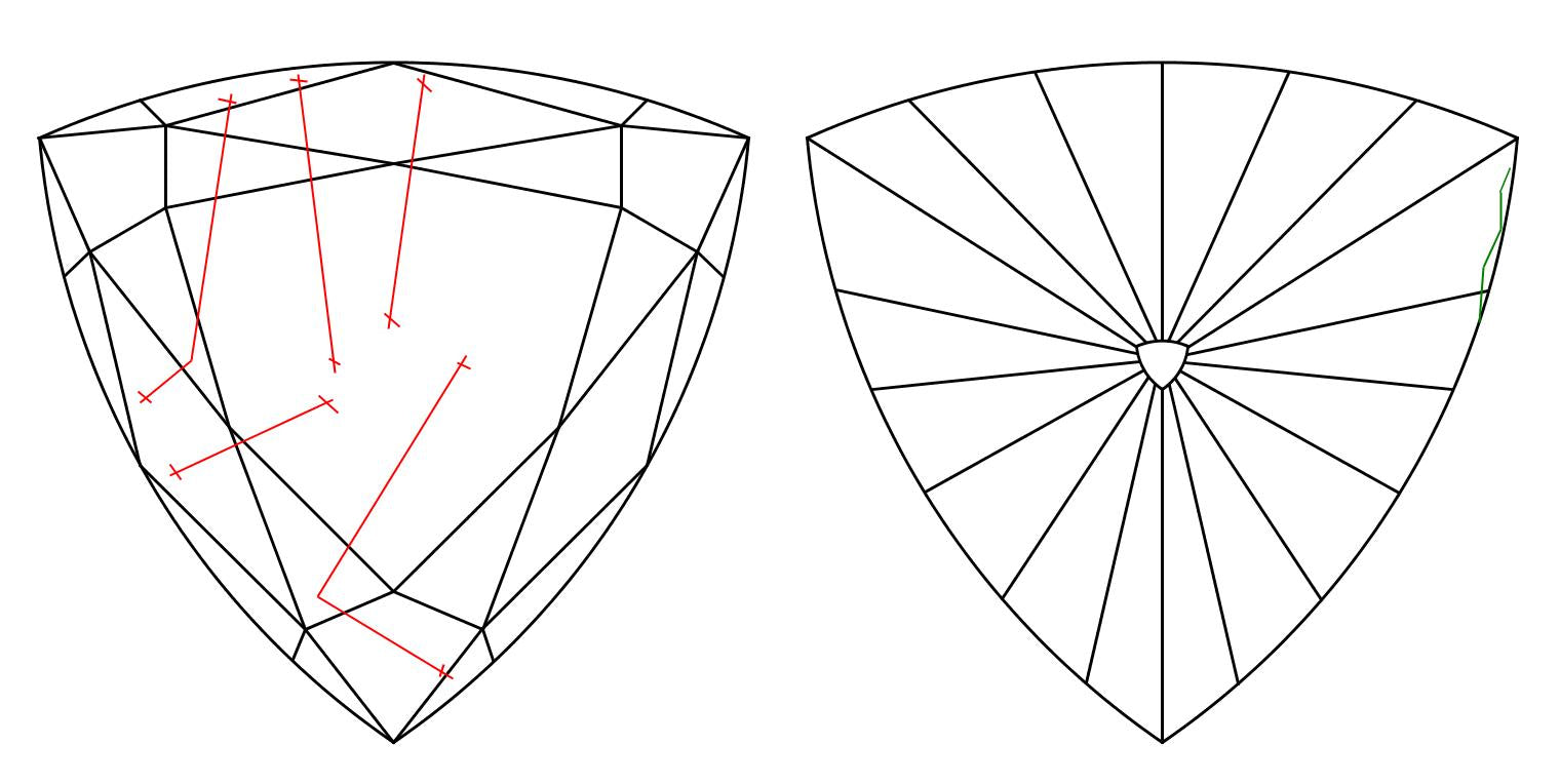 GIA 0.67 F-SI1 Triangle Diamond