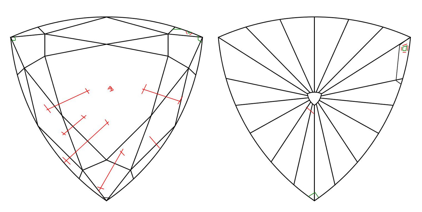 GIA 1 K-SI1 Triangle Diamond